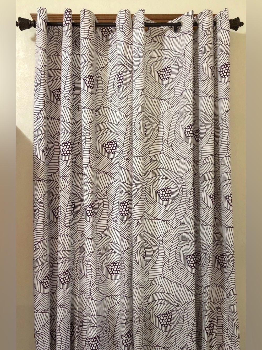 IKEA Set of 2 INGERLISE Mod Floral Unlined Grommet Curtain Panels 52x98 NWT - Picture 9 of 9